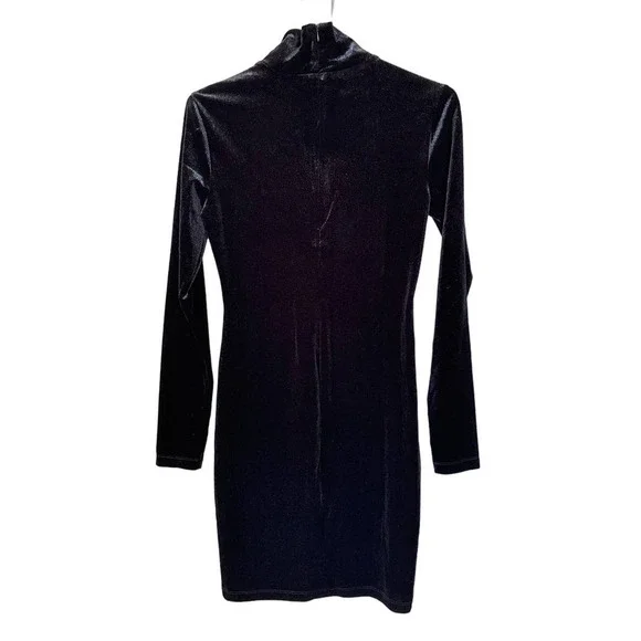 Pam & Gela Velvet Cut Out Iridescent Mini Dress Black Size small - Picture 8 of 11